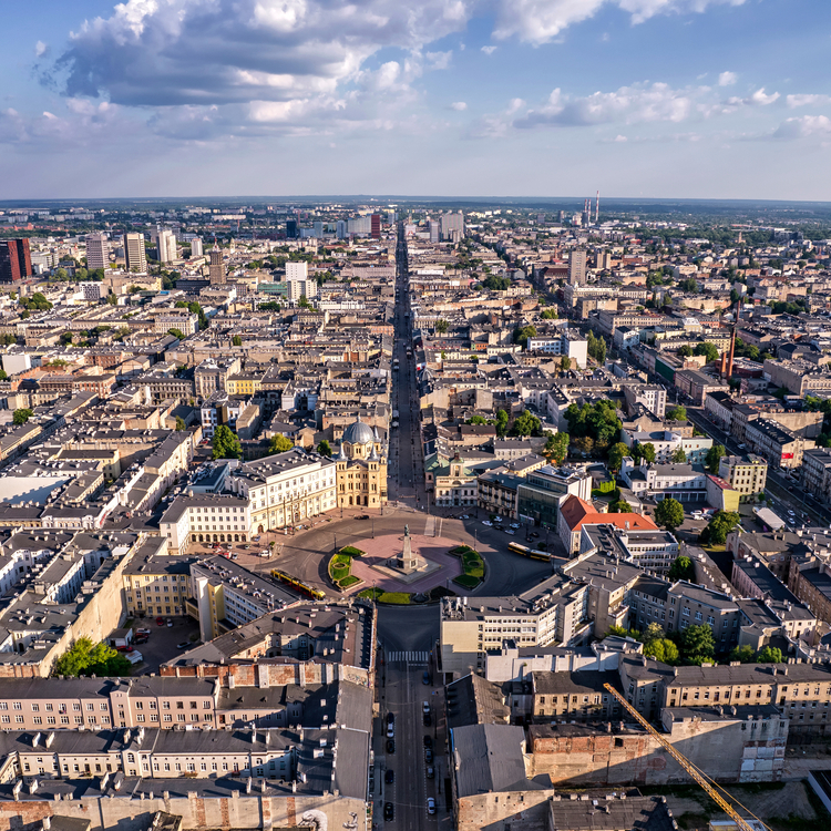 Panorama miasta Łodzi