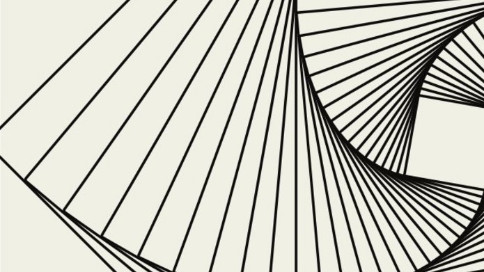 abstrakcyjna, spiralna kompozycja kształtów